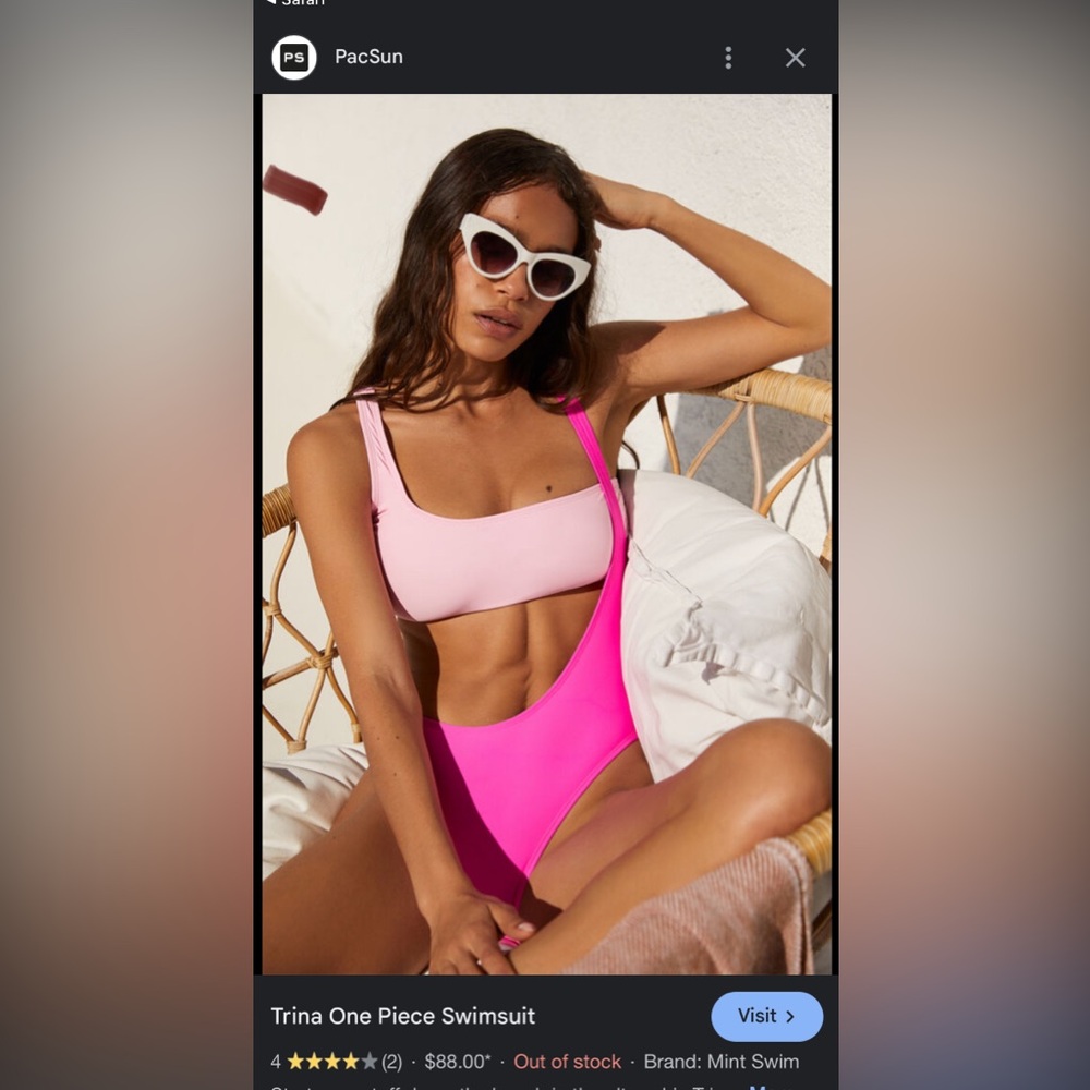 Trina One (Really two) Piece bathing suit